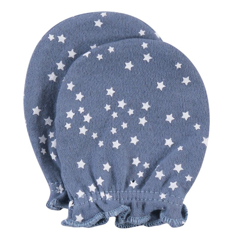 Hudson Baby Infant Boy Cotton Scratch Mittens, Space, 0-6 Months