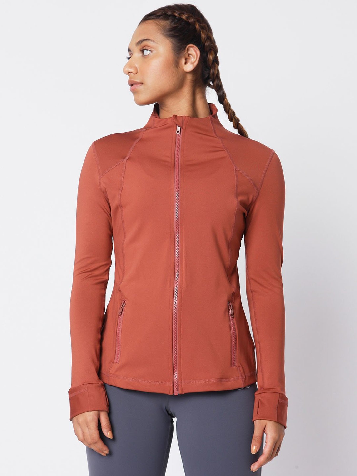 SILVERTRAQ Rust Relaxed Fit Sports Jacket