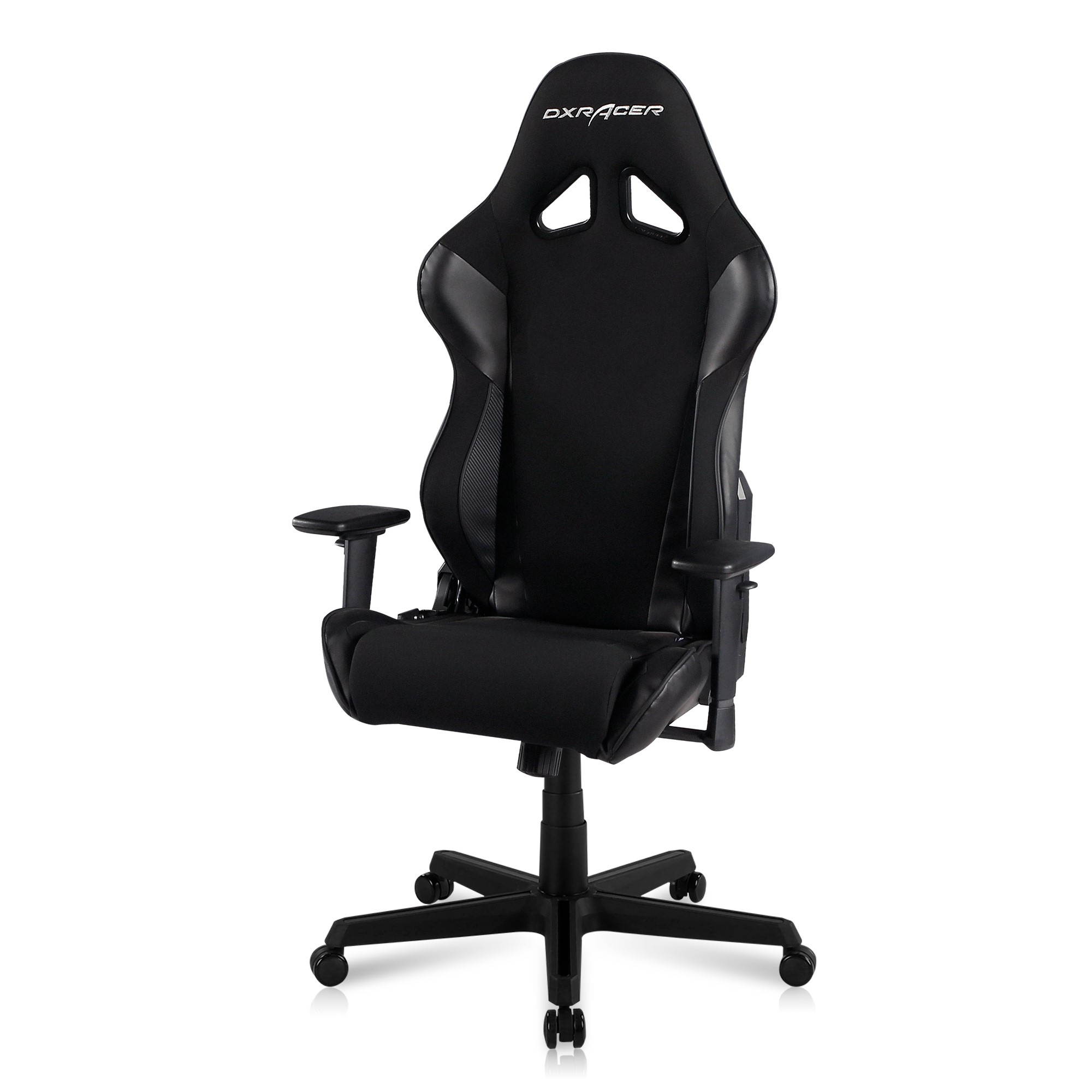 DXRacer Ergonomically Designed Racing Series RAA106 Black Strong Mesh and PU Leather 135-degree Recline High-End Gaming Chair with Neck and Lumbar Support Pillow