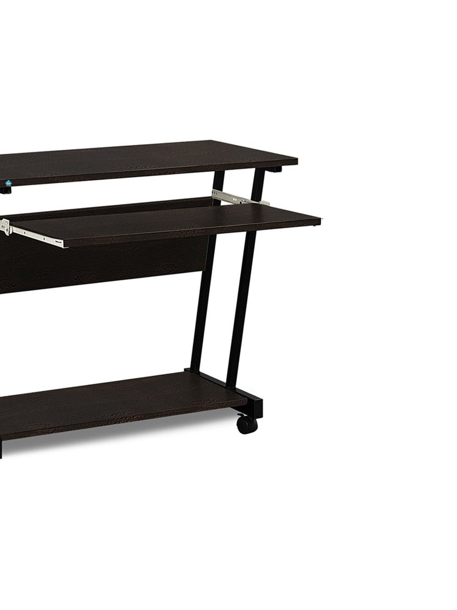 Delite Kom Calix Flowery Wenge Black Metal Computer Desk