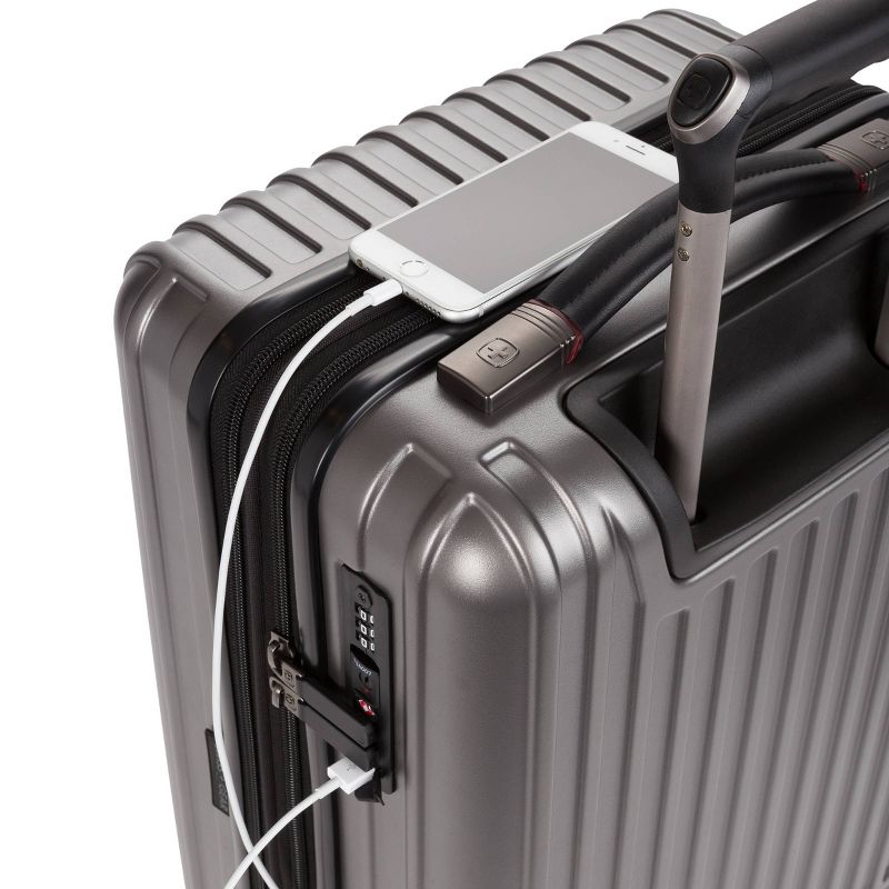 SWISSGEAR 20" Hardside Carry On Suitcase - Gun Metal