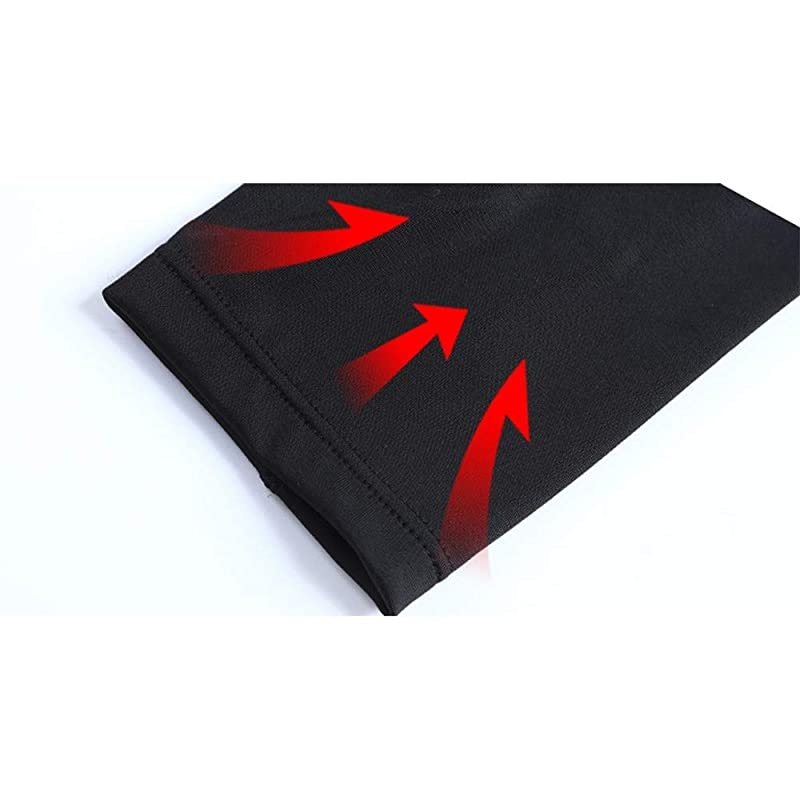 Hex Padded Arm Sleeve Compression Padded Elbow Arm Sleeve with Elbow Pad for Football Volleyball Baseball Protection 1 Pair Black Size L