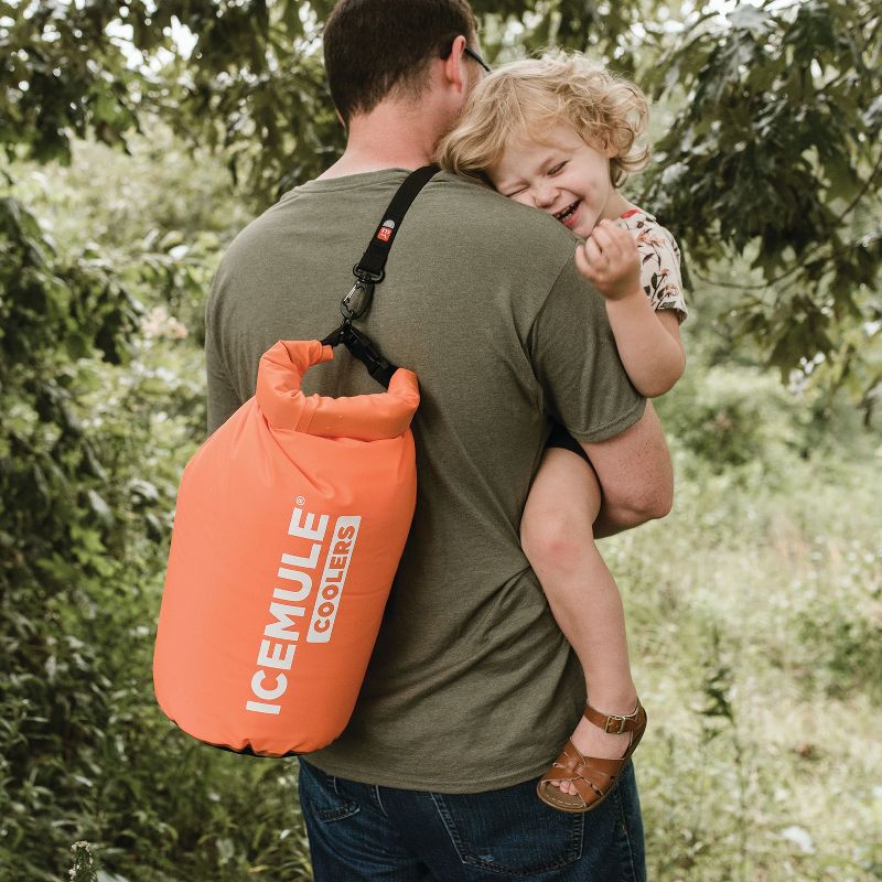 IceMule Classic Small Collapsible Portable Soft Side Roll Top 10 Liter 6 Can Lightweight Insulated Waterproof Leak Proof Backpack Cooler Sling Bag