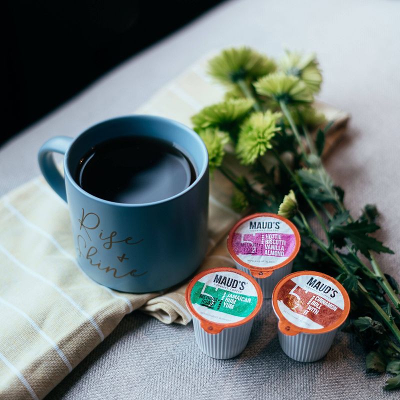 Maud's Flavored Coffee Variety Pack Single Serve Flavored Coffee Pods - 100% Arabica Coffee California Roasted Medium Roast - Keurig K-Cup - 40ct