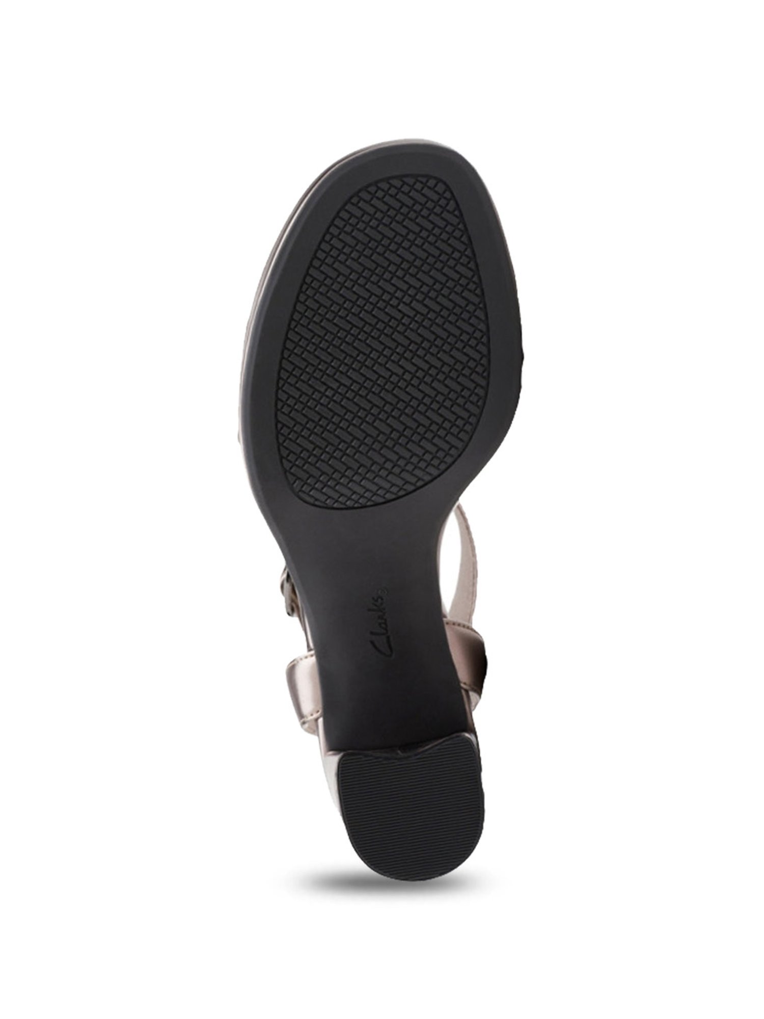 Clarks Women's AmbyrLyn Bay Gun Metal Ankle Strap Sandals