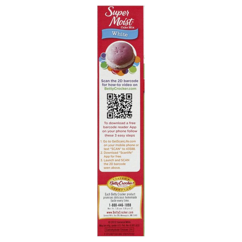 Betty Crocker Super Moist White Cake Mix - 16.25oz