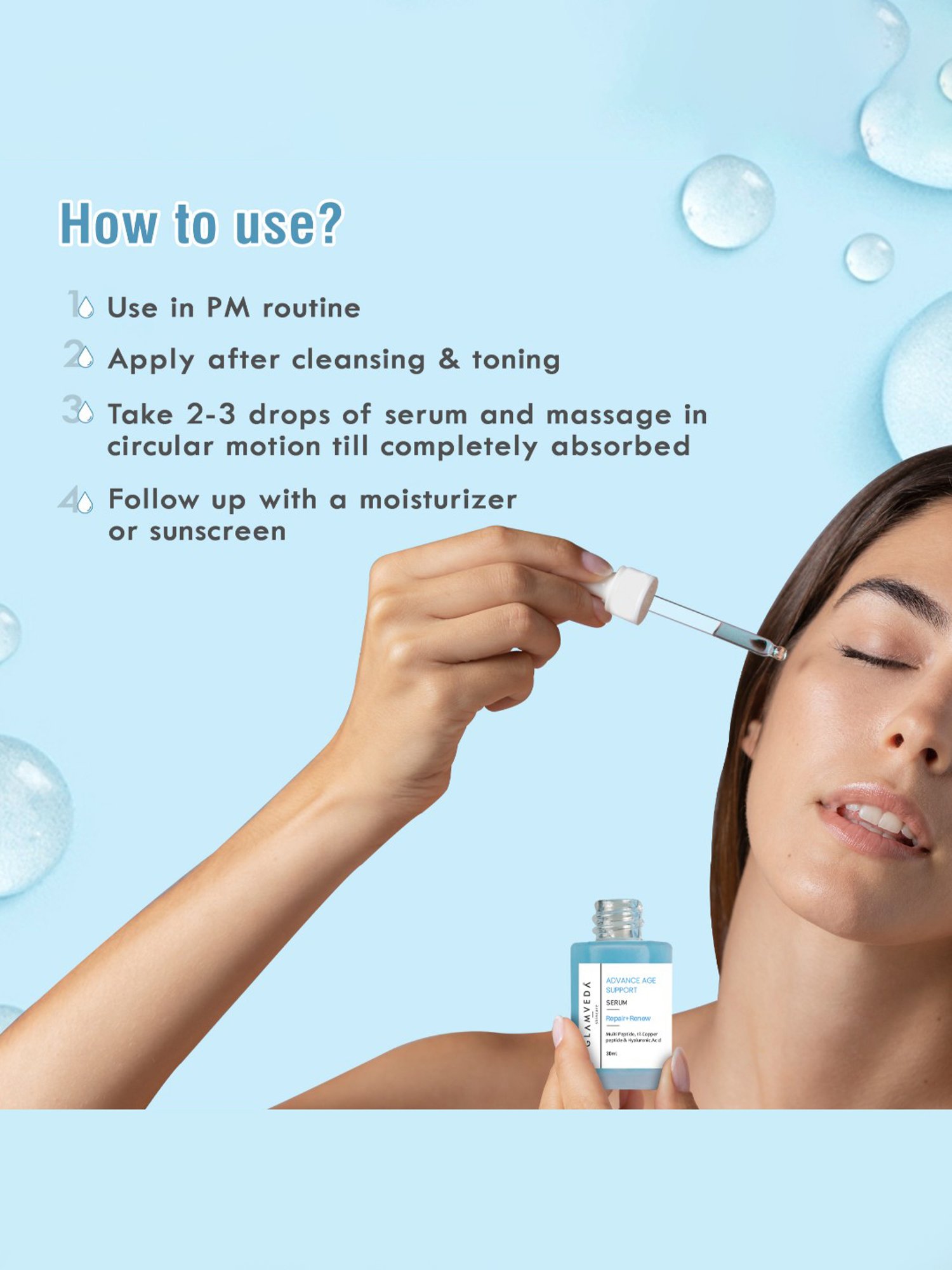 Glamveda Advance Age Support Face Serum - 30 ml