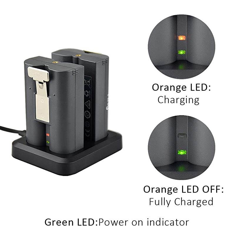 Batteries Charger for Rechargeable BatteryDual Battery Charger Station for Spotlight Cam BatteryVideo Doorbell 2 Stick Up Cam Battery Batteries NOT Included