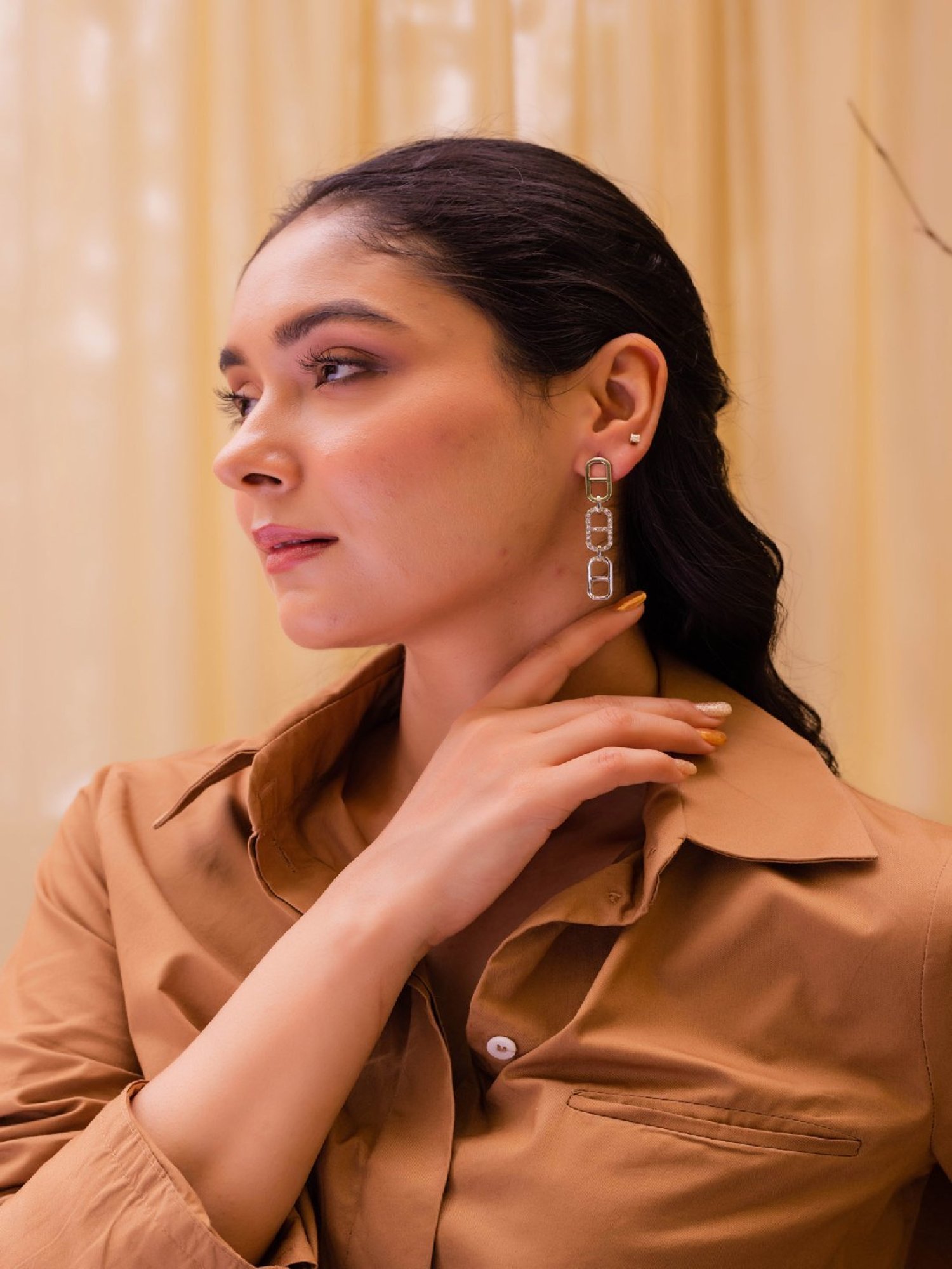 Jewelz Style Stone Studded Dangler Earrings for Girls & Women