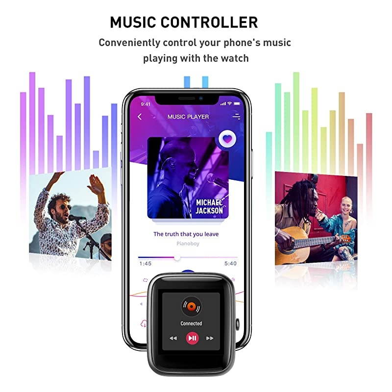 Tracker Watch with Heart Rate and Sleep Monitor - Activity Tracker Waterproof Smart Wristband Watch, Step Calorie Counter, Pedometer Android iOS Compatible for Women Men Kids