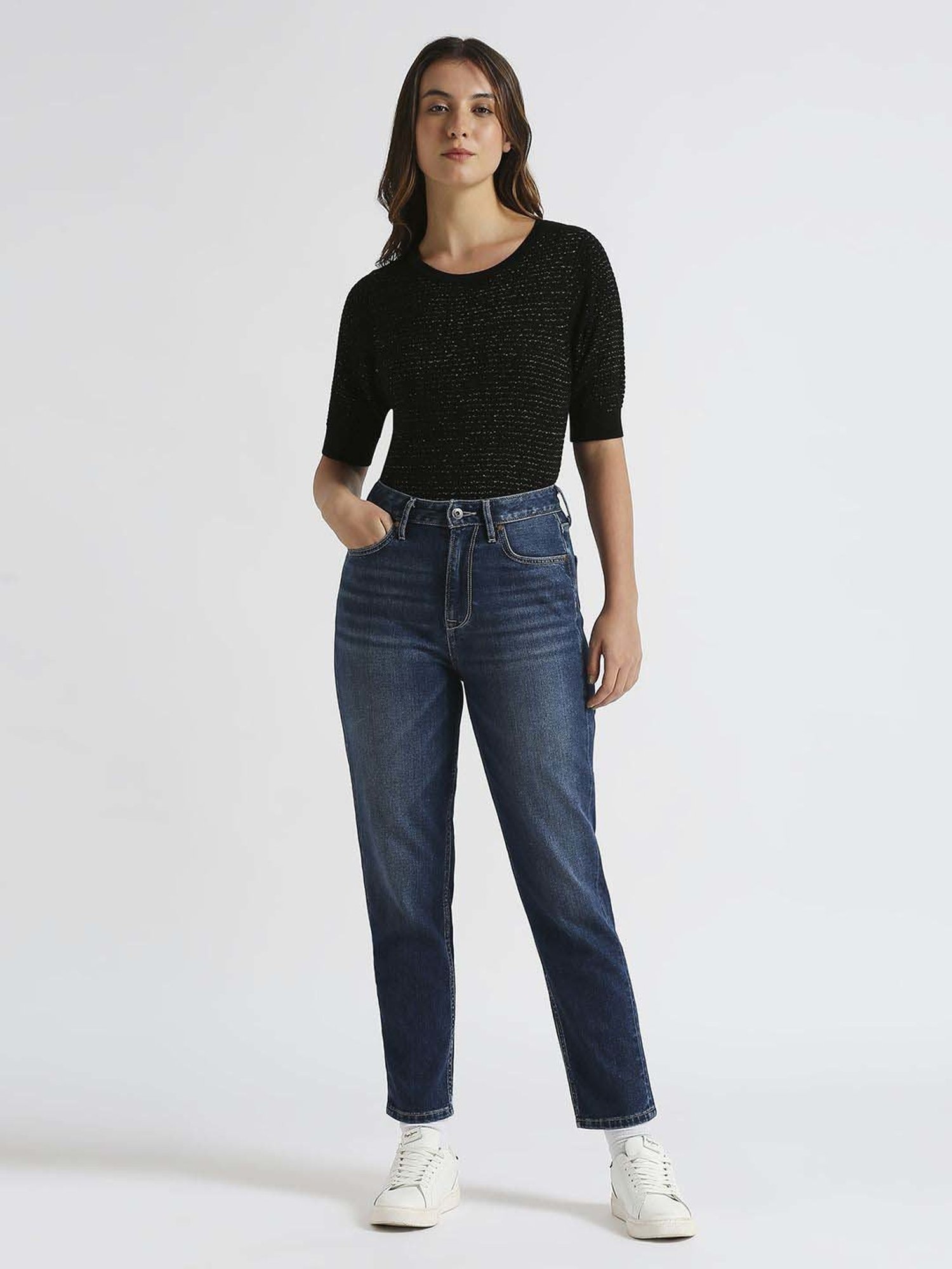 Pepe High Rise Jeans Blue High Rise Jeans