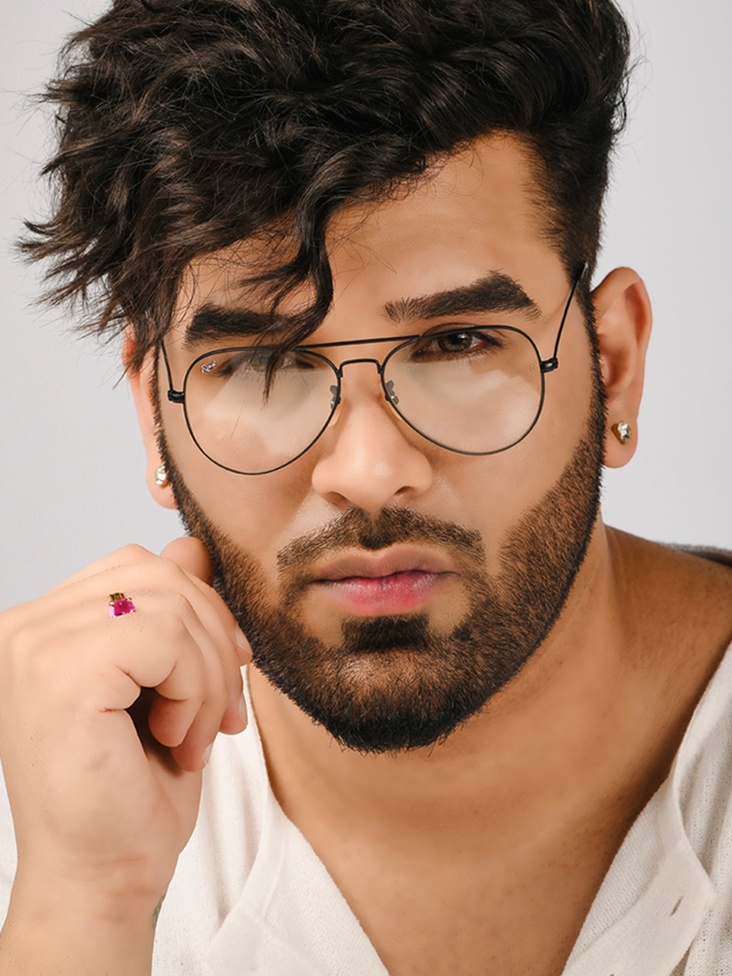 Resist Eyewear Clear Aviator UV Protection Unisex Sunglasses