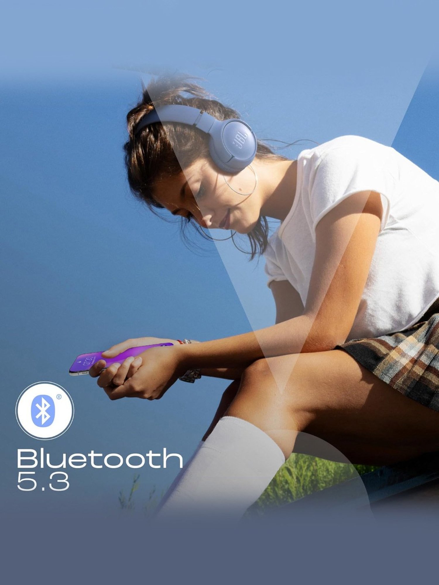 JBL Tune 520BT On Ear Wireless Bluetooth Headphones with Upto 57 Hrs Playtime (Blue)