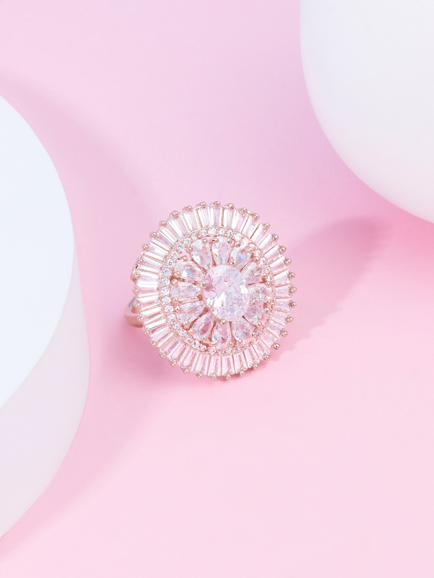 Accessorize London Women's Jewel Embellished Rings Set Of Three White