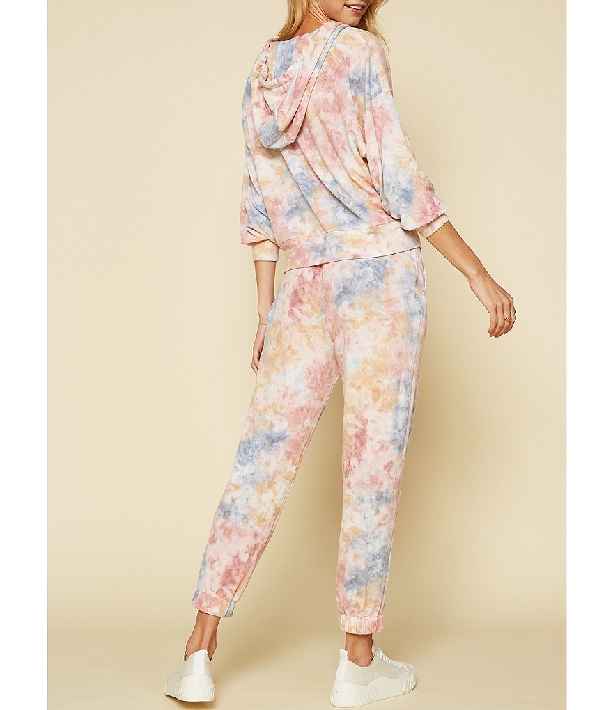 Skies Are Blue Tie Dye French Terry Coordinating Drawstring Joggers