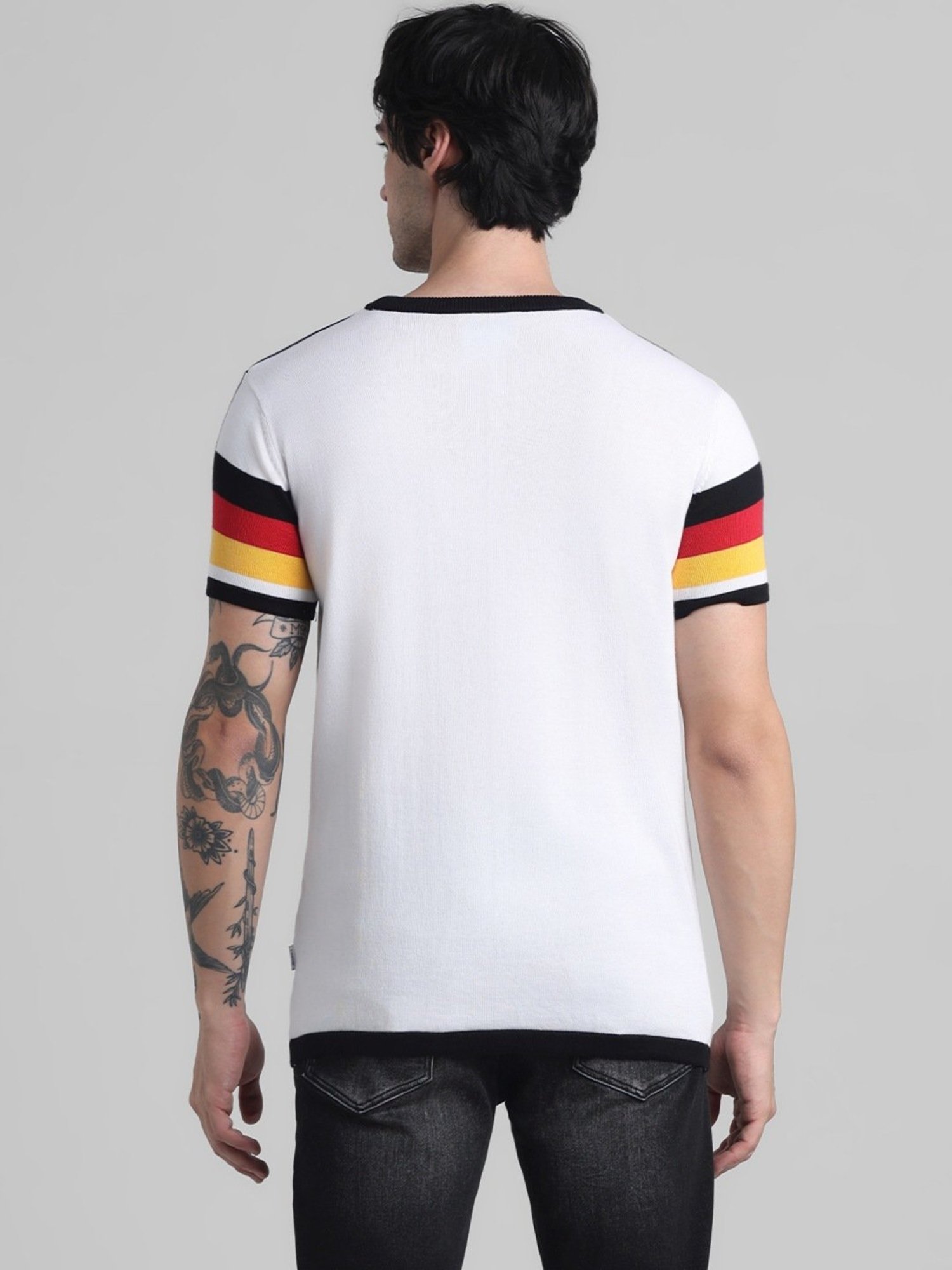 Duke Wine Self Striped Sweater