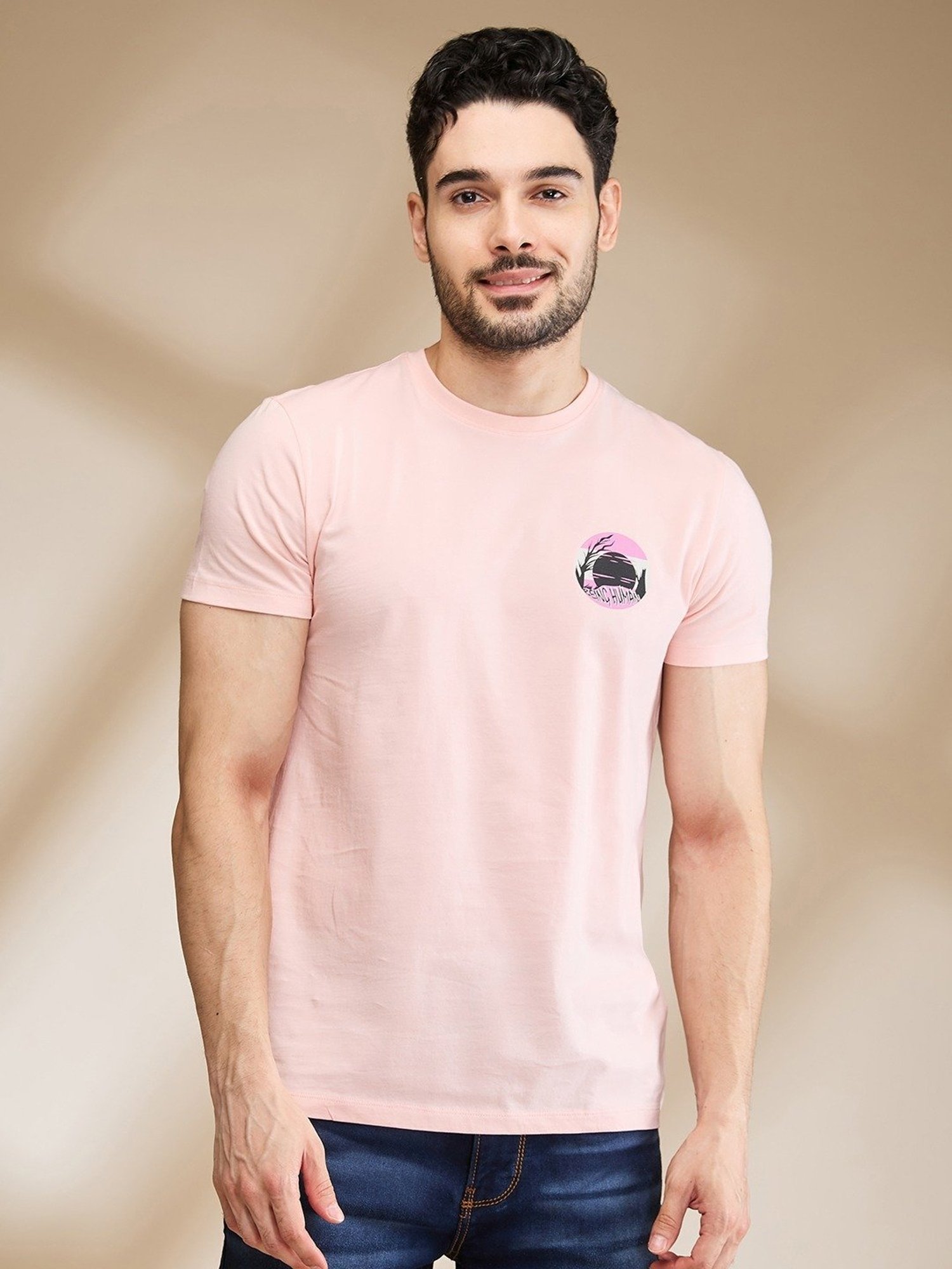 Being Human Cream Regular Fit T-Shirt