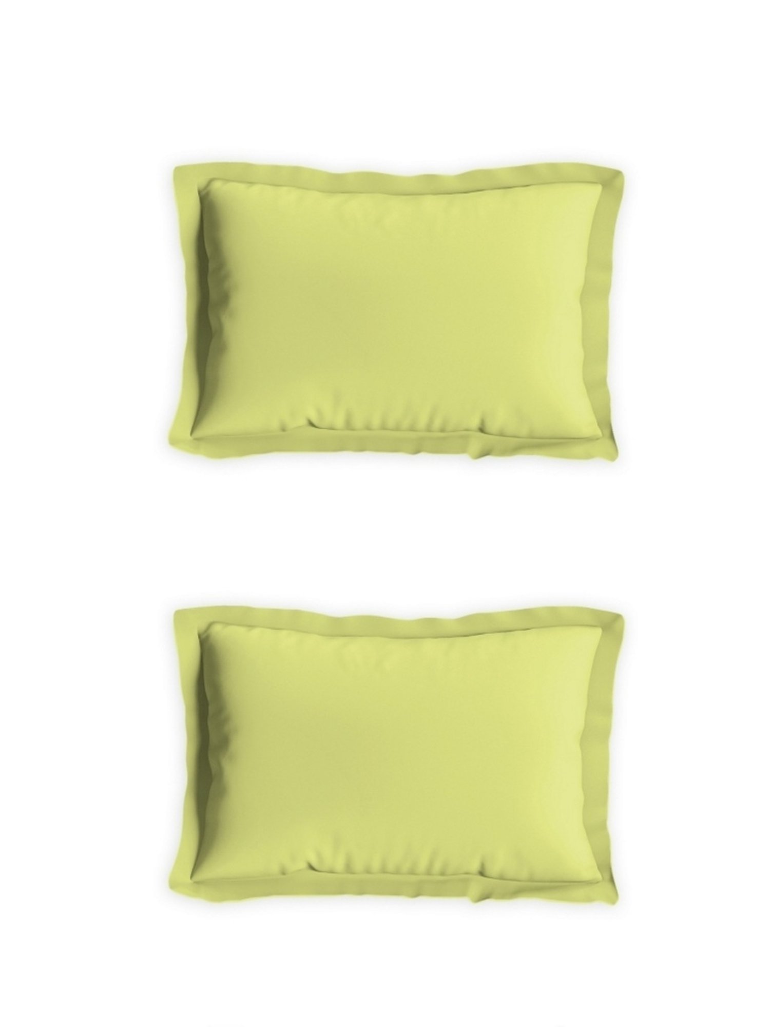 DDecor Solid Yellow 180 TC Cotton King Bed Sheet With 2 Pillow Covers