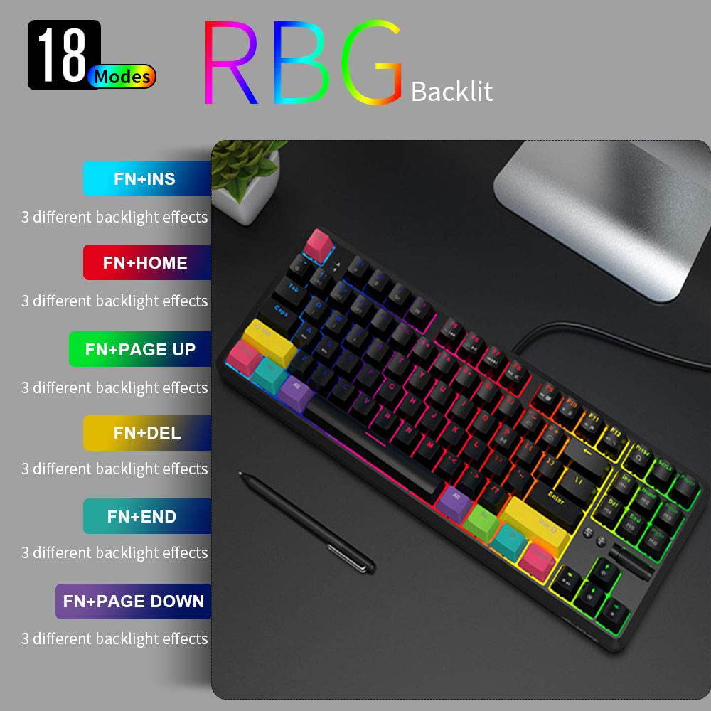 Glorious Modular Mechanical Gaming Keyboard (GMMK)- Barebone Edition (DIY Assembly Required) (Full Size, Black) + Glorious Black Aura Keycaps (Bundle)