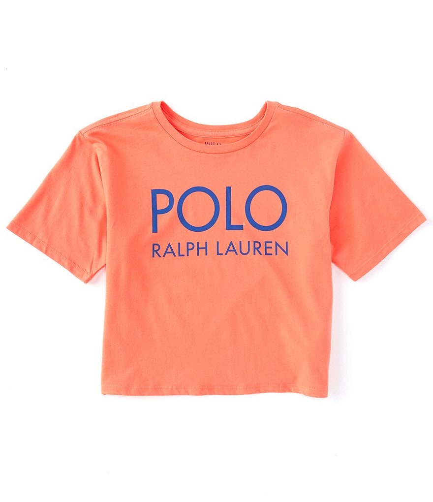 Polo Ralph Lauren Big Girls 7-16 Short-Sleeve Polo Logo Graphic Cropped Tee