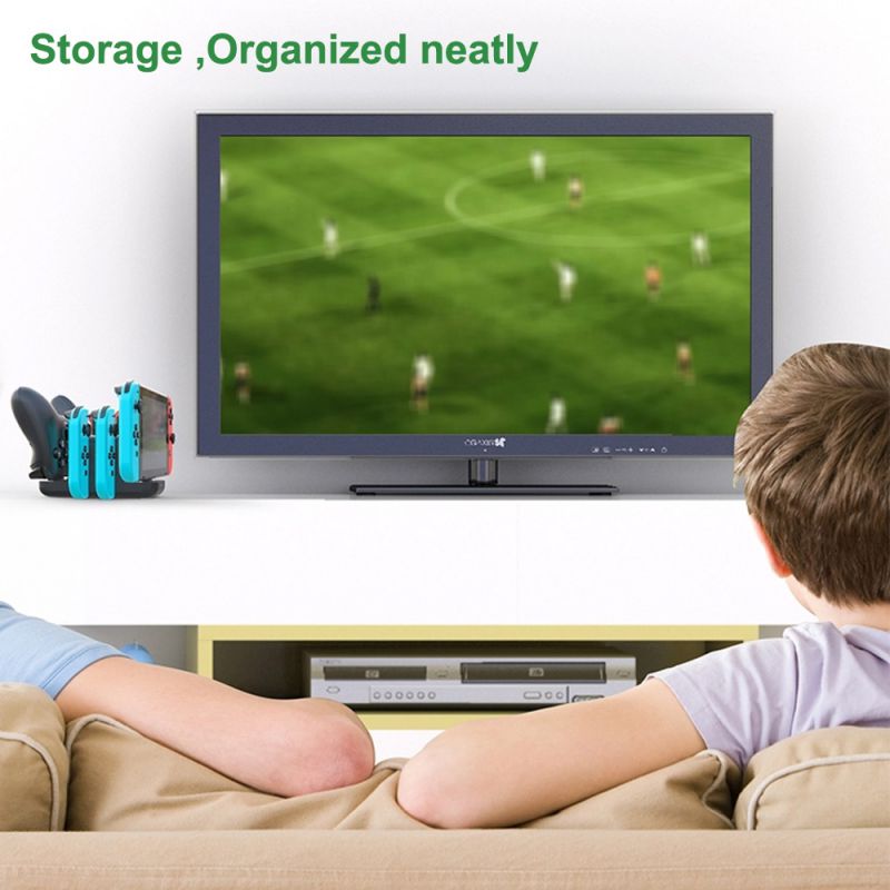 Switch Charger Dock Station for Nintendo Switch, Idealforce 6 in 1 Fast Charger Station Desktop Dock Adapter with Type C Cable for Joycon&Pro Controller