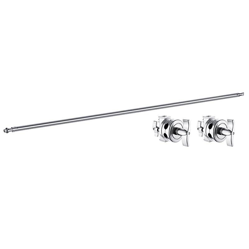 Extension Grip Arm Boom Arm with 2 Pieces Grip Heads - 50 inches/127 centimeters Aluminum Alloy Construction for Light Stand,Reflector and Other Equipment for Studio Video Photography(Silver)