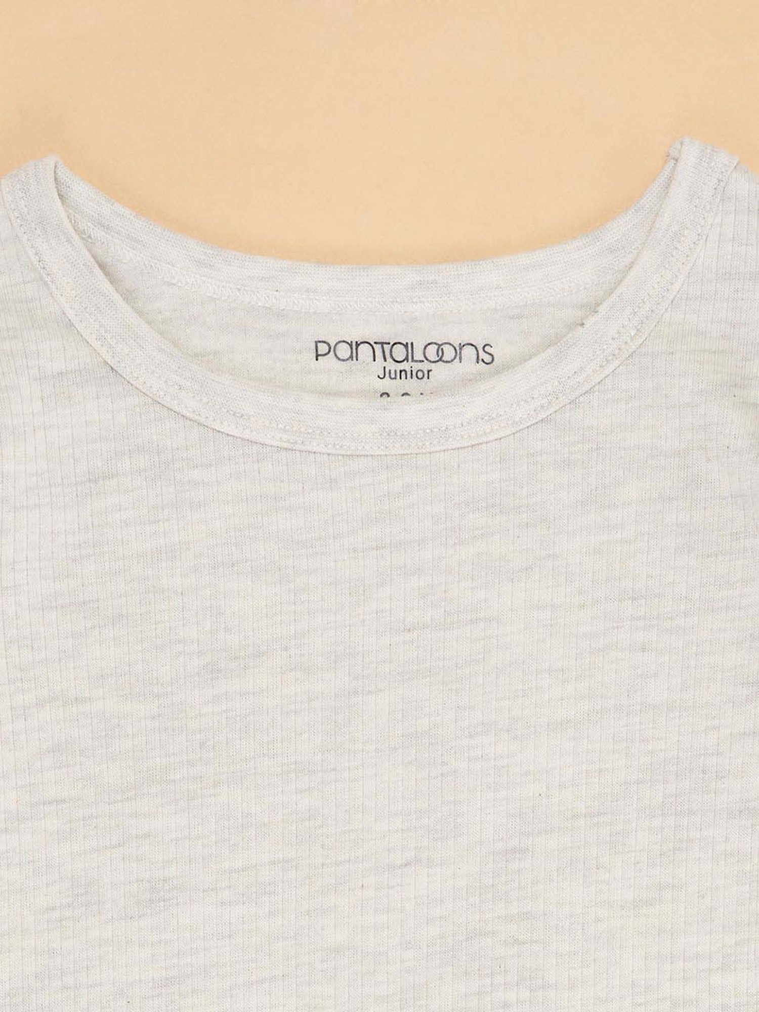 Dyca Kids Grey Melange Textured Thermal Top (Pack Of 2)