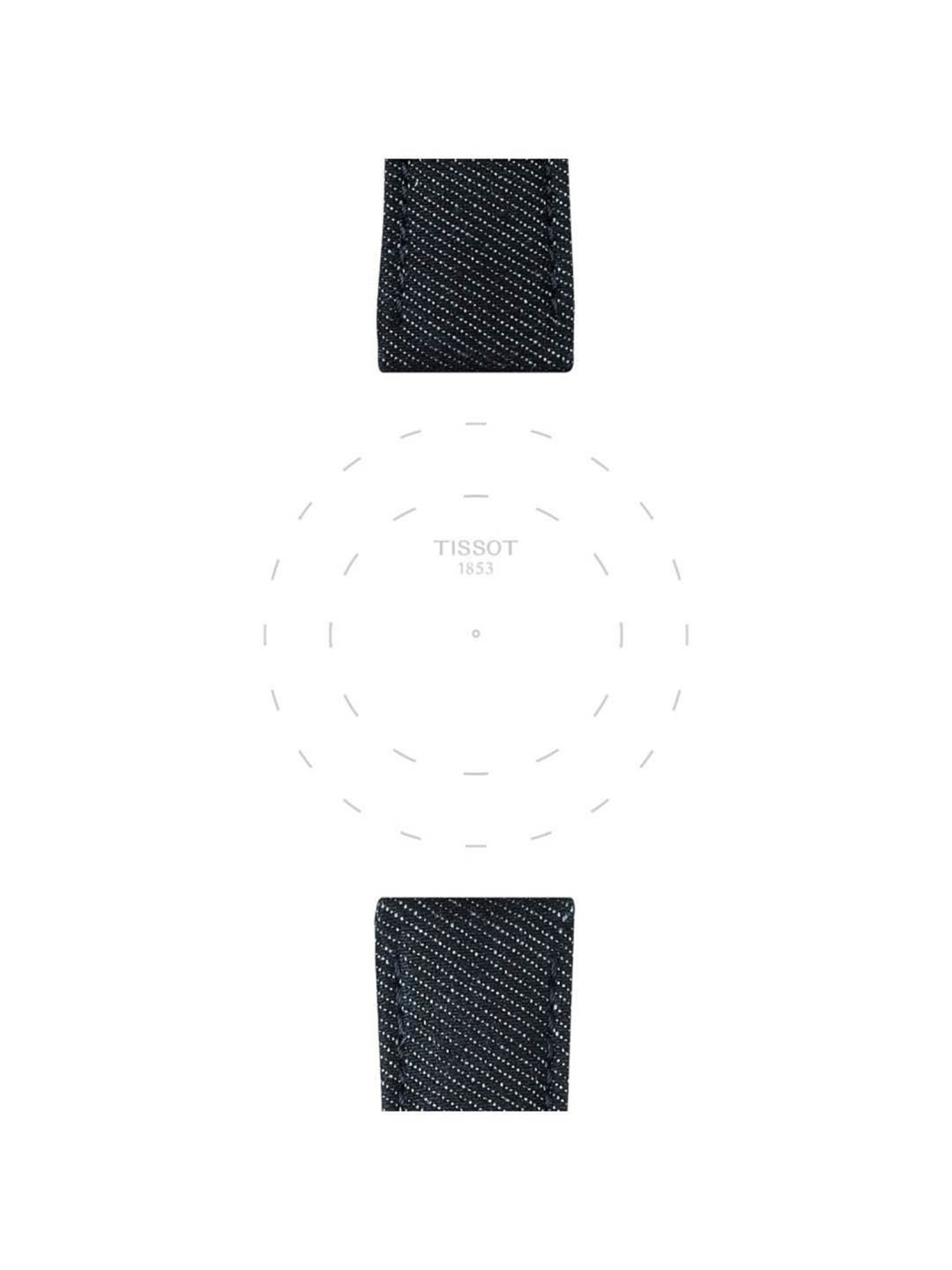 TISSOT Official T852046779 Blue Textile Watch Strap Lugs 22 mm