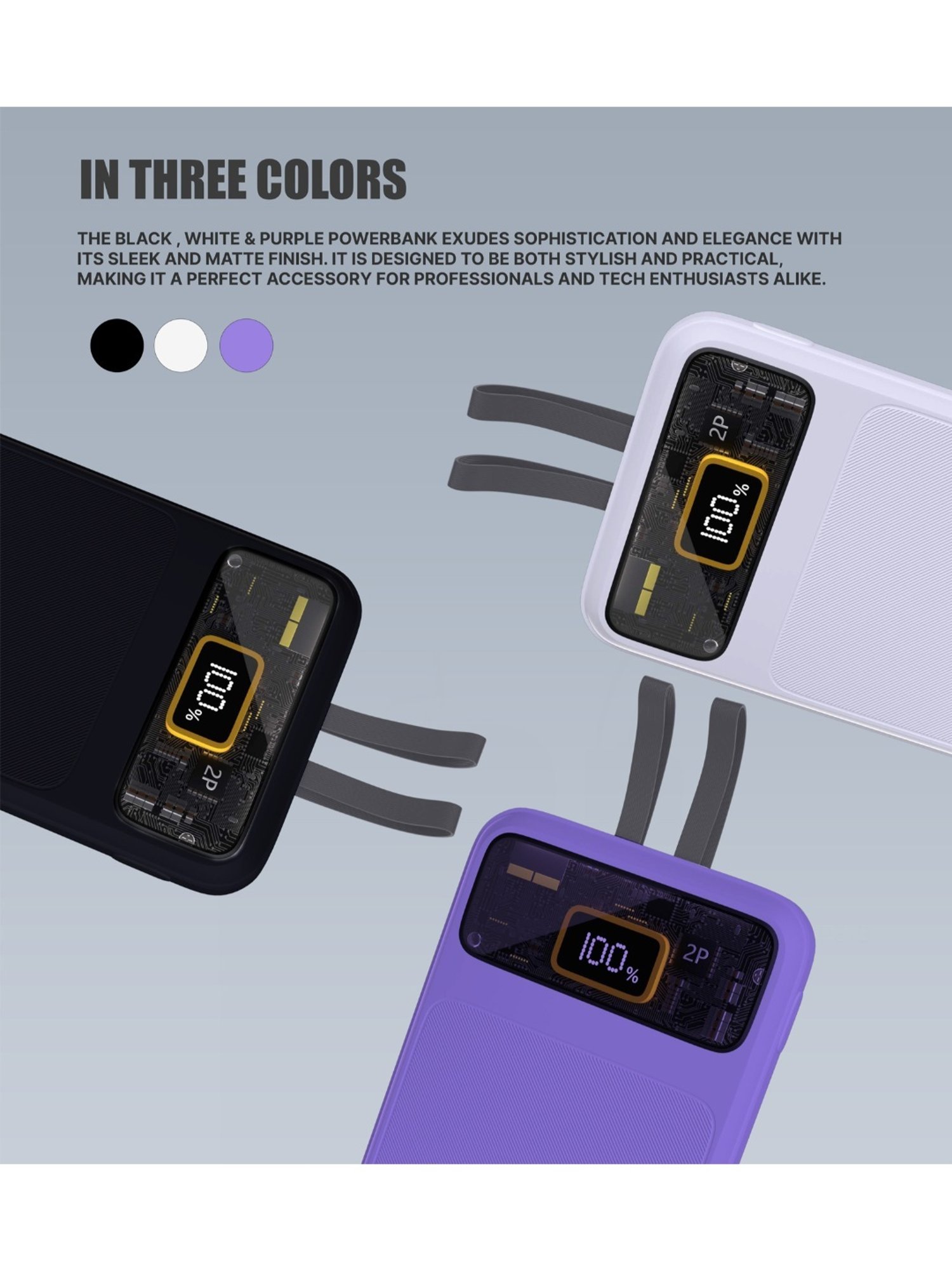 Onelife Power 11, 10000 mAh 30W Fast Charging Power Bank with PD3.0 30W for 2 USB-C Ports (Black)