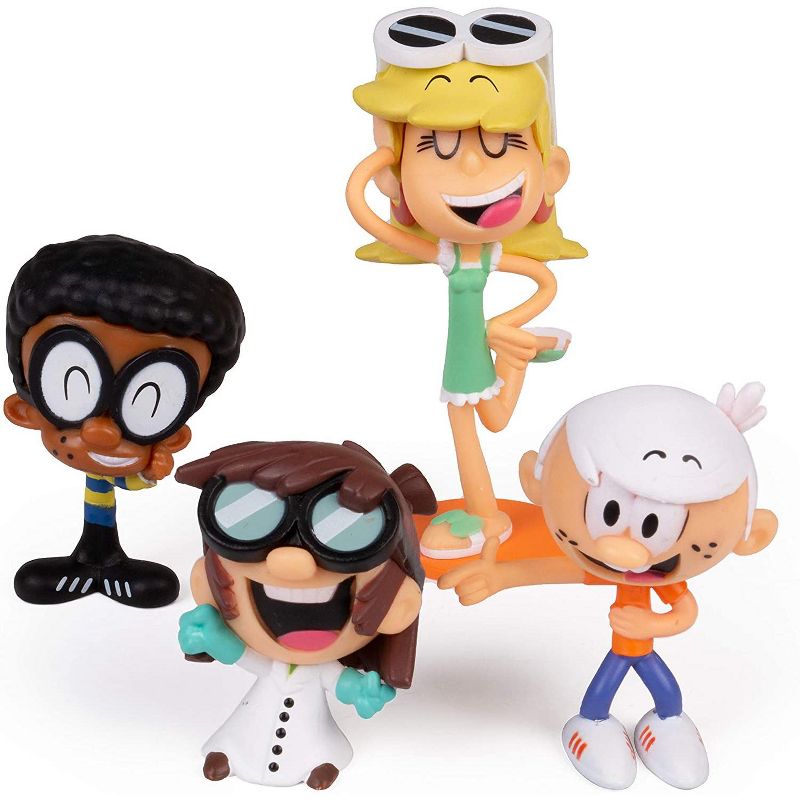 Jazwares The Loud House Multi-Pack Toy Gift Set - Includes Two Character Figure 4-Packs and a Lincoln Plush, 9 Pieces