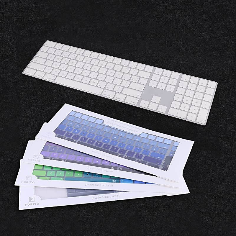 Keyboard Cover Compatible with 2017-2019 Apple Magic Keyboard with Numeric Keypad US Layout Model MQ052LL/A and A1843-Clear