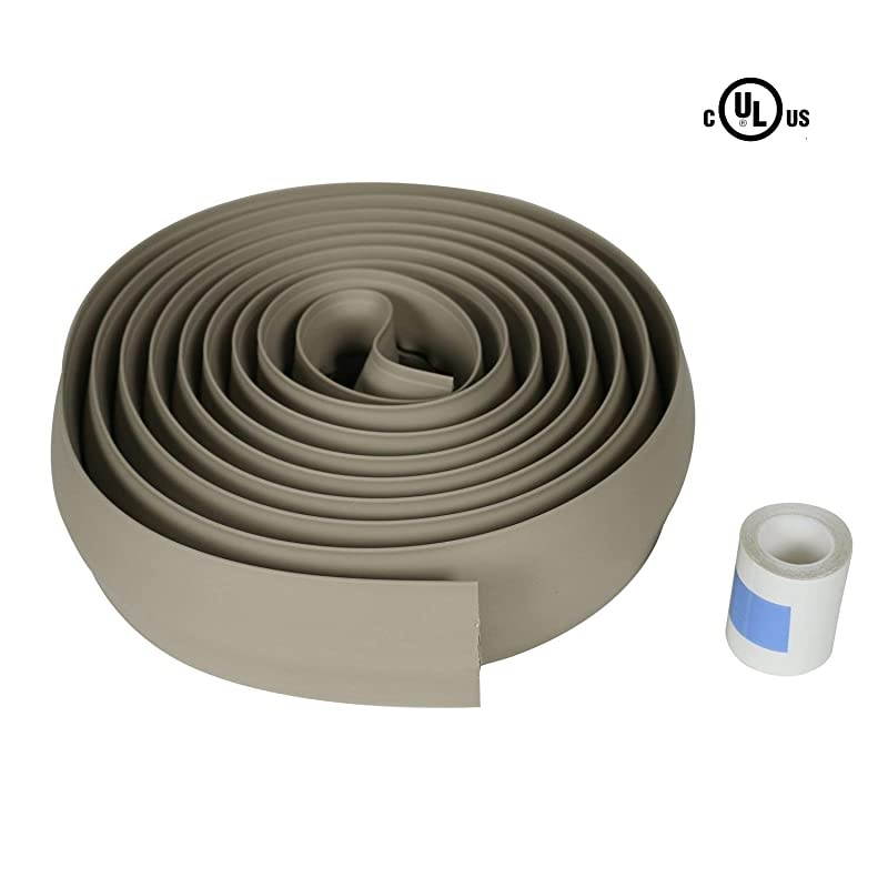 Wiremold Floor Cord Management Kit Corduct Cord Protector Wire Organizer and Hider Rubber Cable Cover and Concealer Ivory 15 Feet CDI15