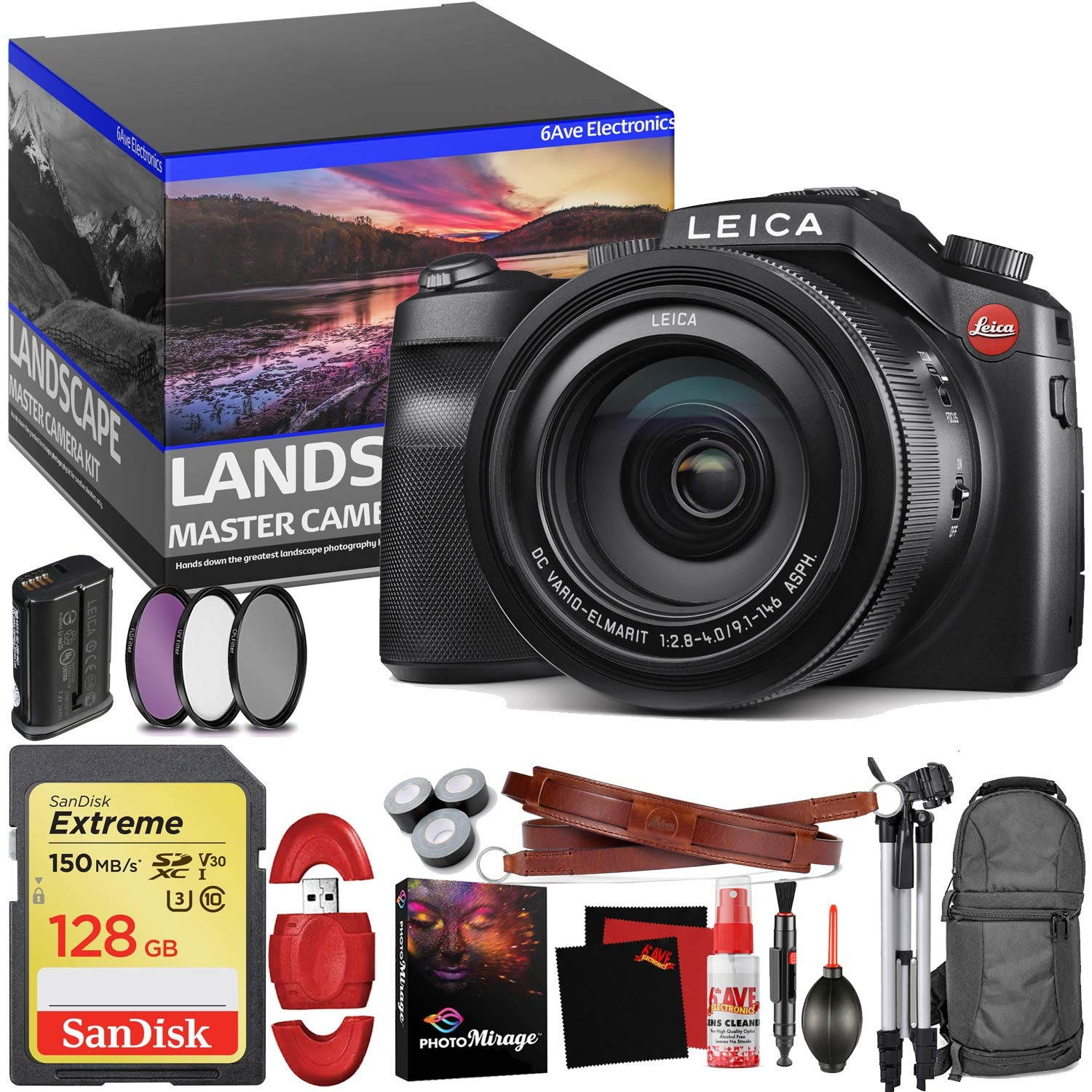 Leica V-LUX (Typ 114) Digital Camera - Master Landscape Photographer Kit - Memory Card - Accessories