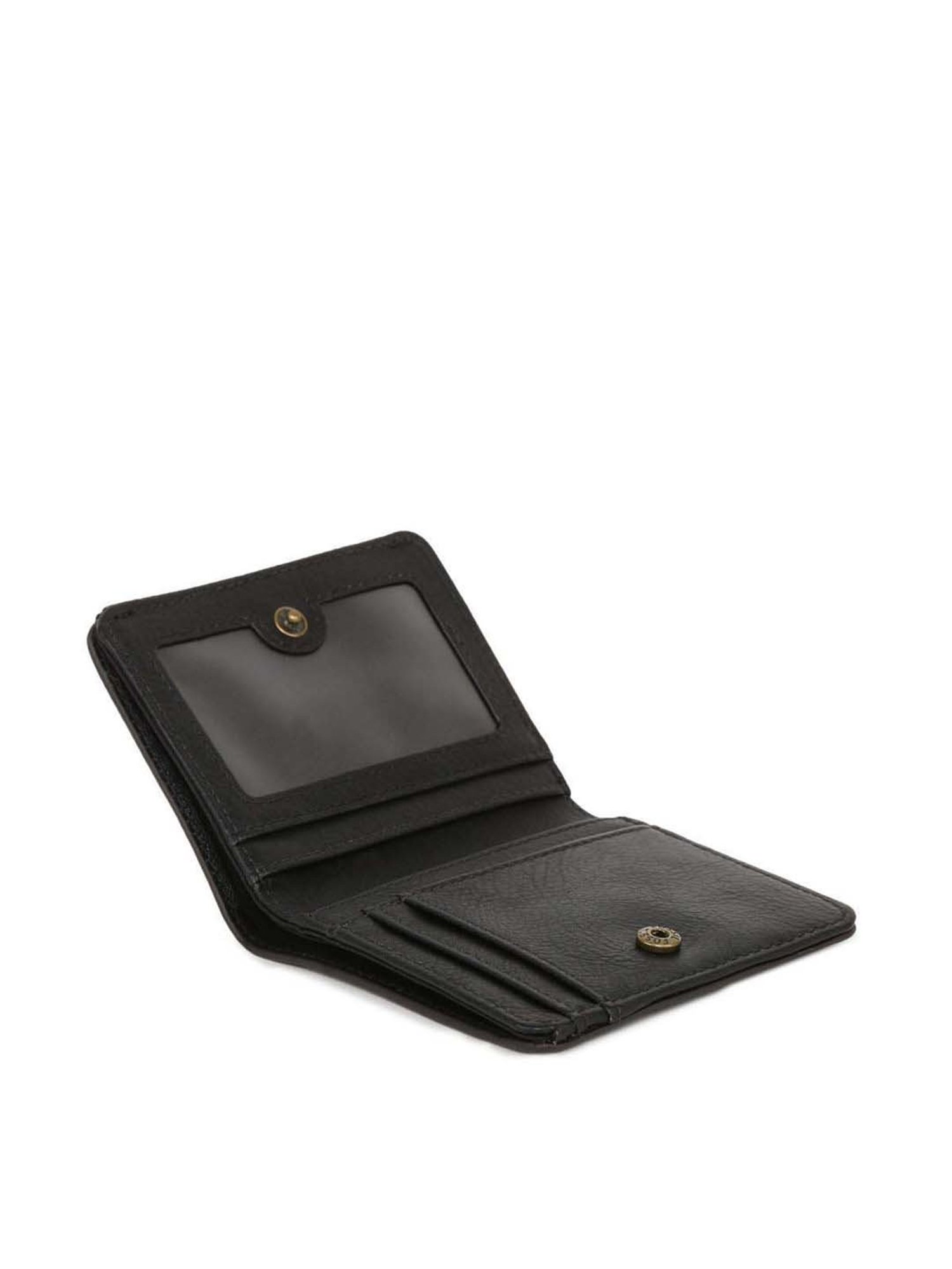 Fossil Logan Black Solid Bi-Fold Wallet for Women