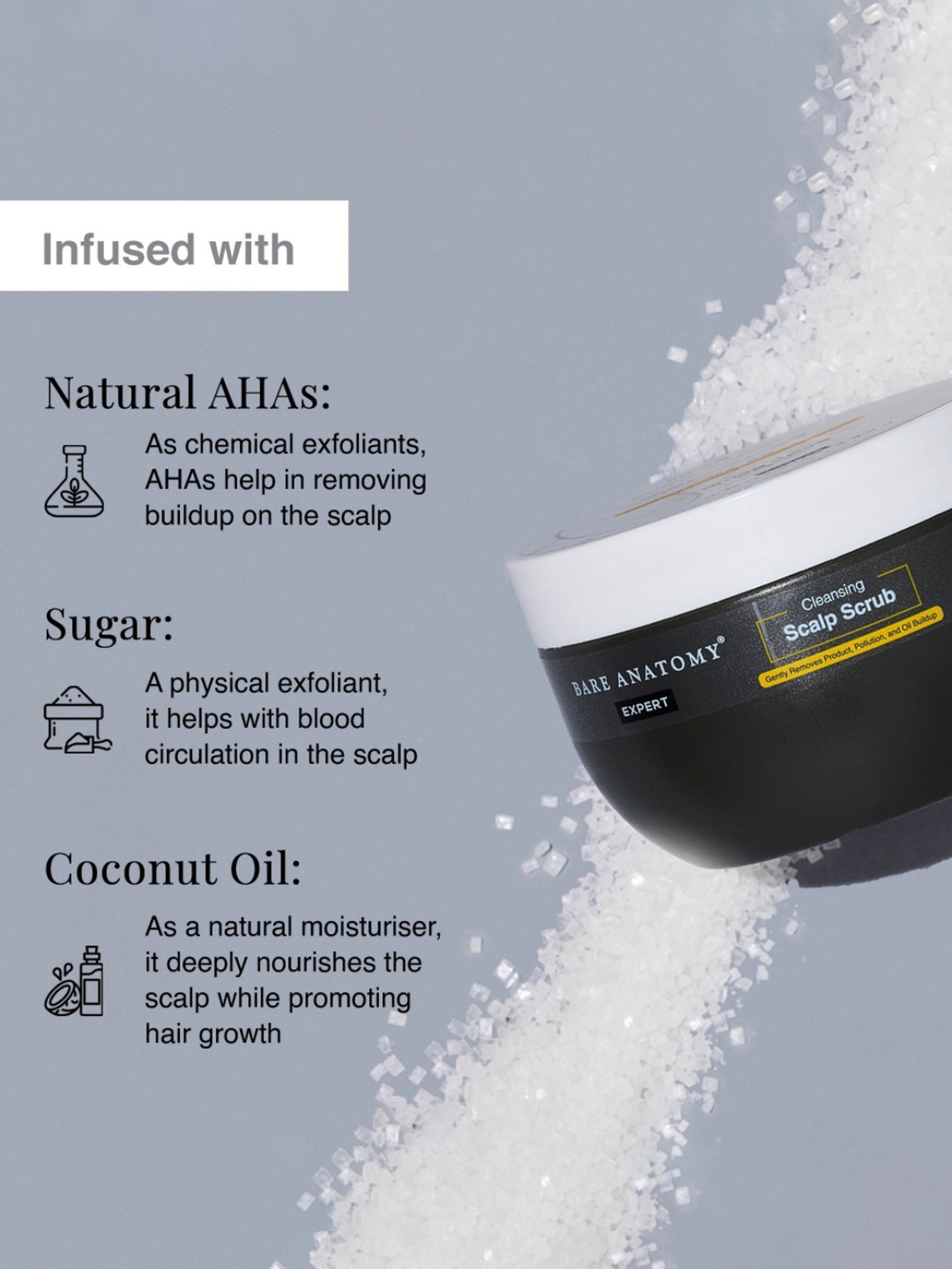 Bare Anatomy Expert Cleansing Scalp Scrub - 250 gm