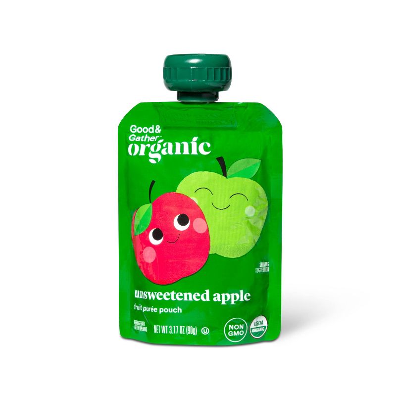 Organic Unsweetened Applesauce Fruit Squeezers - 4ct - Good & Gather™