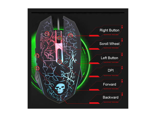 Colorlight T6 E-sport Gaming Keyboard and Mouse Mousepad Combo Mechanical Feeling Rainbow LED Backlight Emitting Character