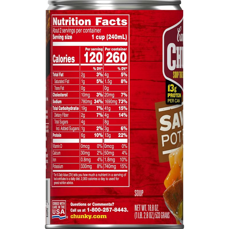 Campbell's Chunky Savory Pot Roast Soup 18.8oz