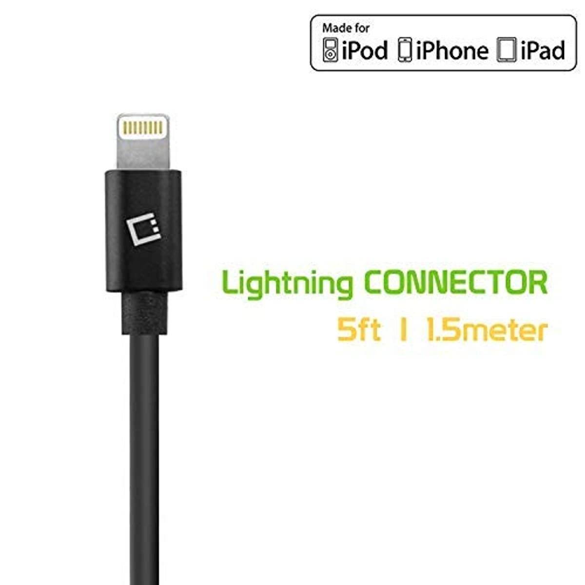 Cellet Folding Blade AC Wall Home and Travel Charger Compatible with iPhone 11 Pro Max Xs Max XR X 8 Plus 7 Plus 6S Plus 6 Plus iPad Pro Air Mini (Apple MFI Certified) Lightning Cable