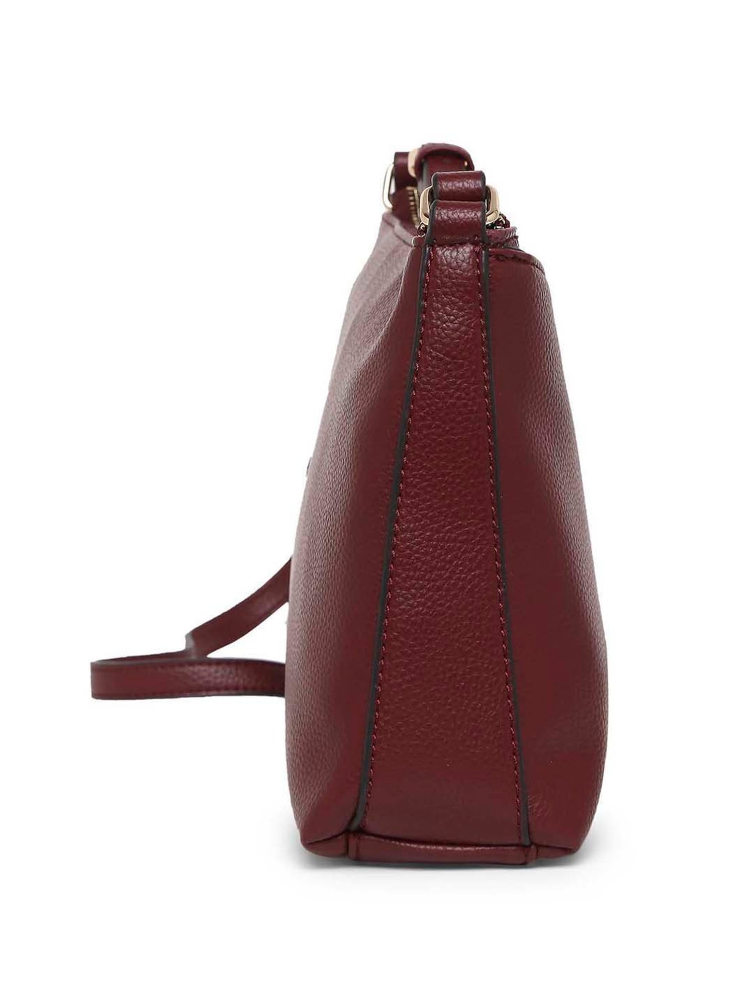 Marina Galanti Maroon Solid Medium Sling Handbag