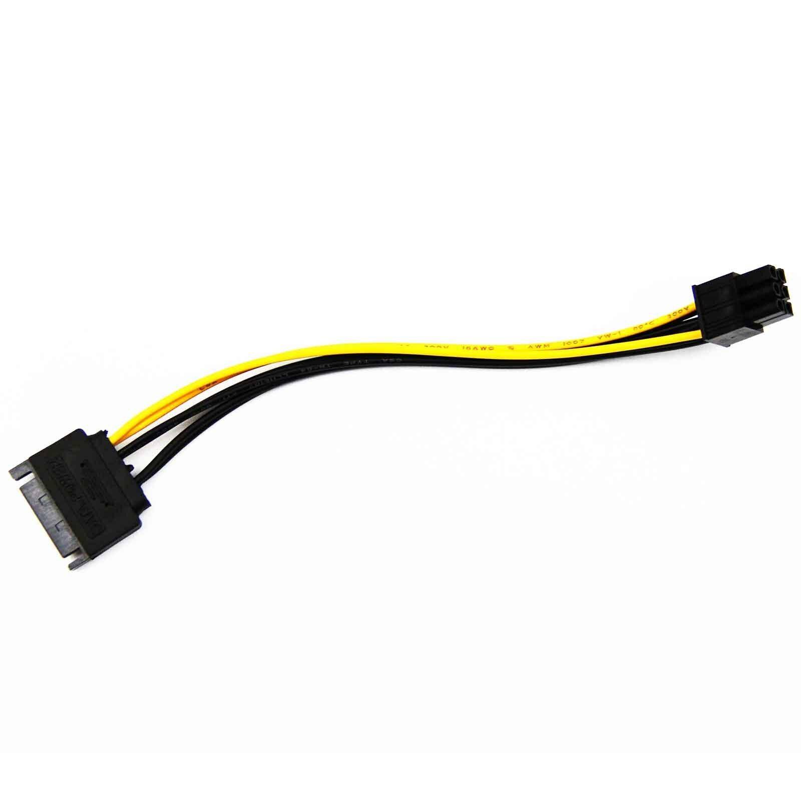 15pin SATA Power to 6pin PCIe PCI-e PCI Express Adapter Cable for Video Card