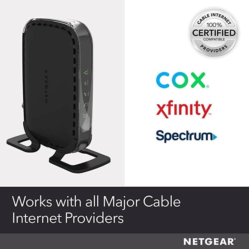 Cable Modem CM400 - Compatible with all Cable Providers including Xfinity by Comcast, Spectrum, Cox | For Cable Plans Up to 100 Mbps | DOCSIS 3.0, Black, 8x4 Cable Modem (CM400)