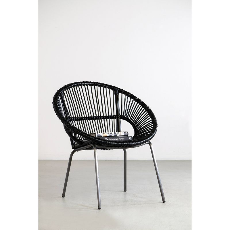 Louanne Rattan Occasional Chair Black - East At Main