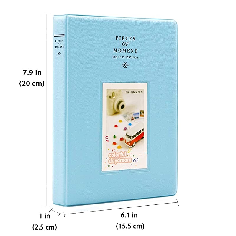 2x3 Inch Photo Paper Film Album Set for Fujifilm Instax Mini Camera Polaroid Snap Z2300 SocialMatic Instant Cameras Zip Instant Printer Ice Blue 128 Pockets
