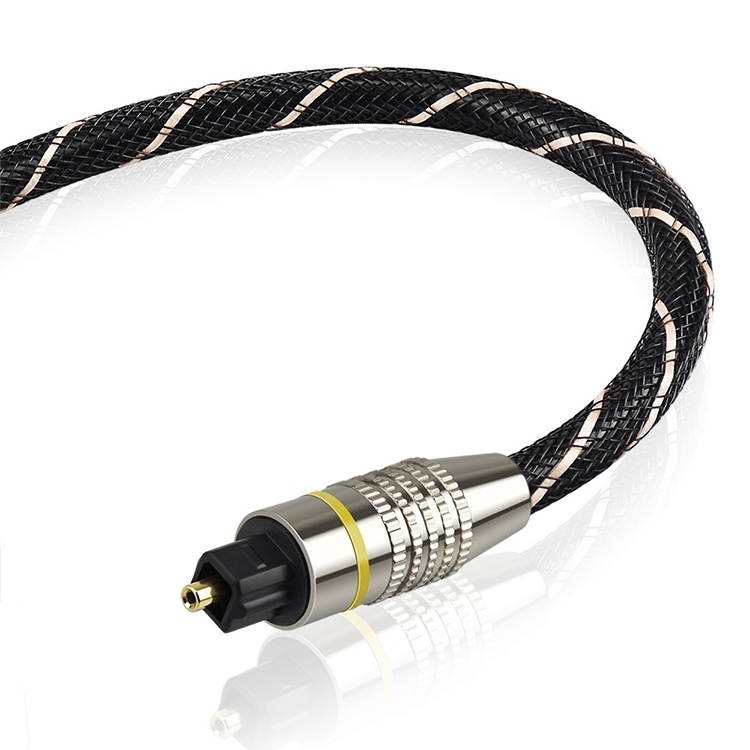 3m EMK OD6.0mm Square Port to Round Port Set-top Box Digital Audio Optical Fiber Connecting Cable