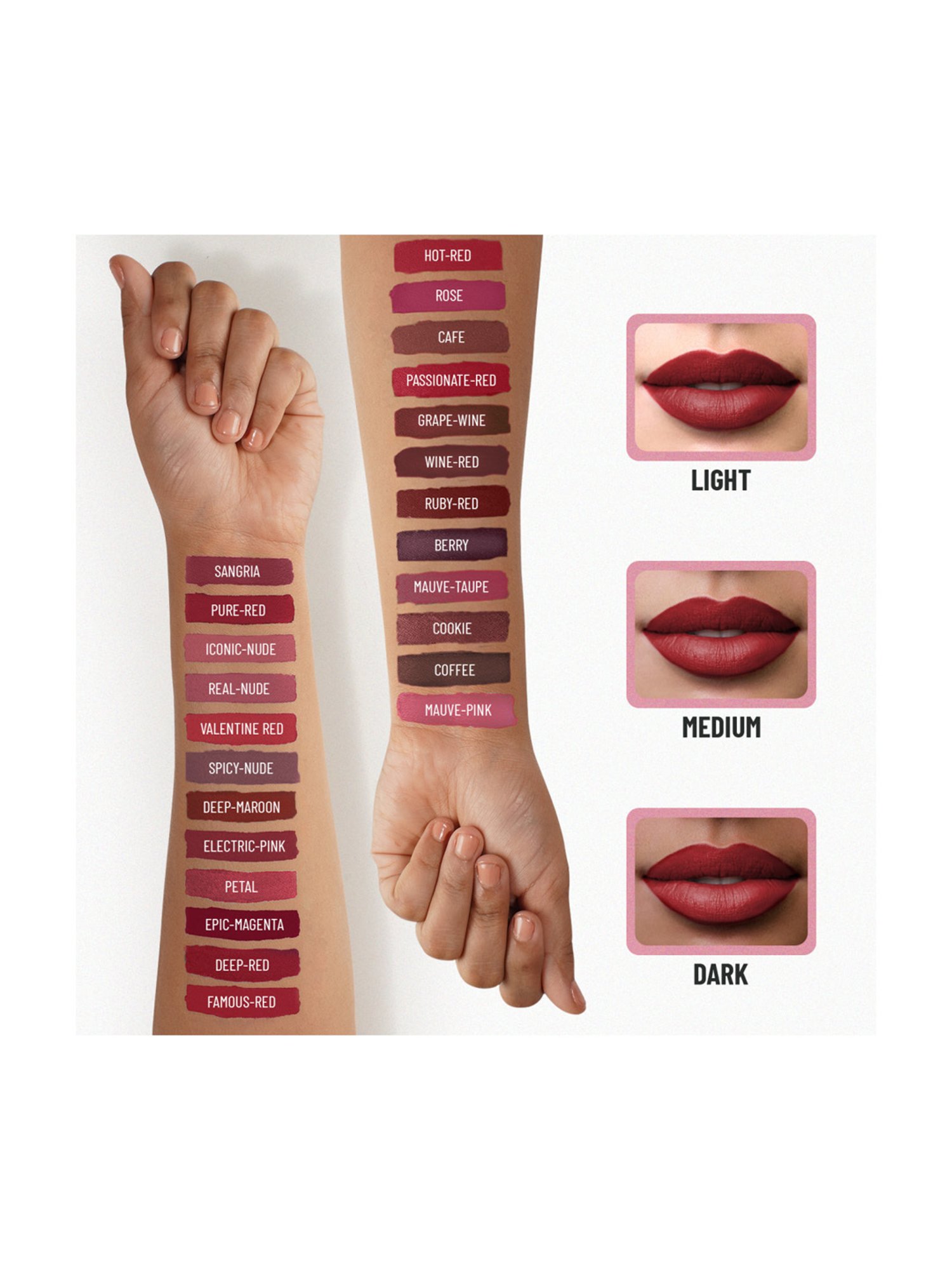 SWISS BEAUTY Ultra Smooth Matte Liquid Lipstick Red Smoke - 6 ml