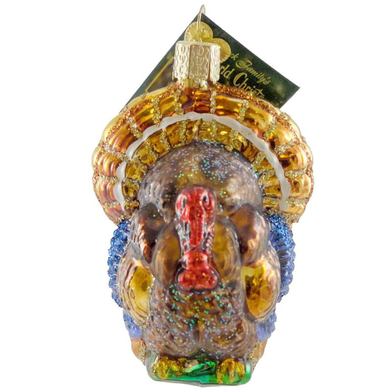 Old World Christmas 3.25" Tom Turkey Ornament Thanksgiving Bird  -  Tree Ornaments