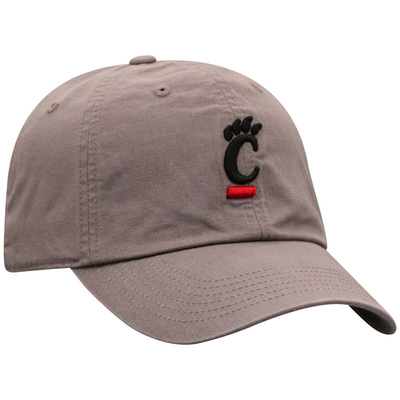 NCAA Cincinnati Bearcats Men's Gray Garment Washed Canvas Hat
