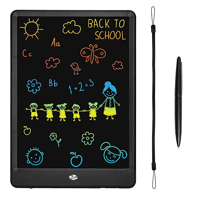 LCD Writing Tablets for Kids 10 inch Colorful Screen Electronic Drawing Pads Writing Board Drawing Tablet Doodle Board Writing Tablets Black