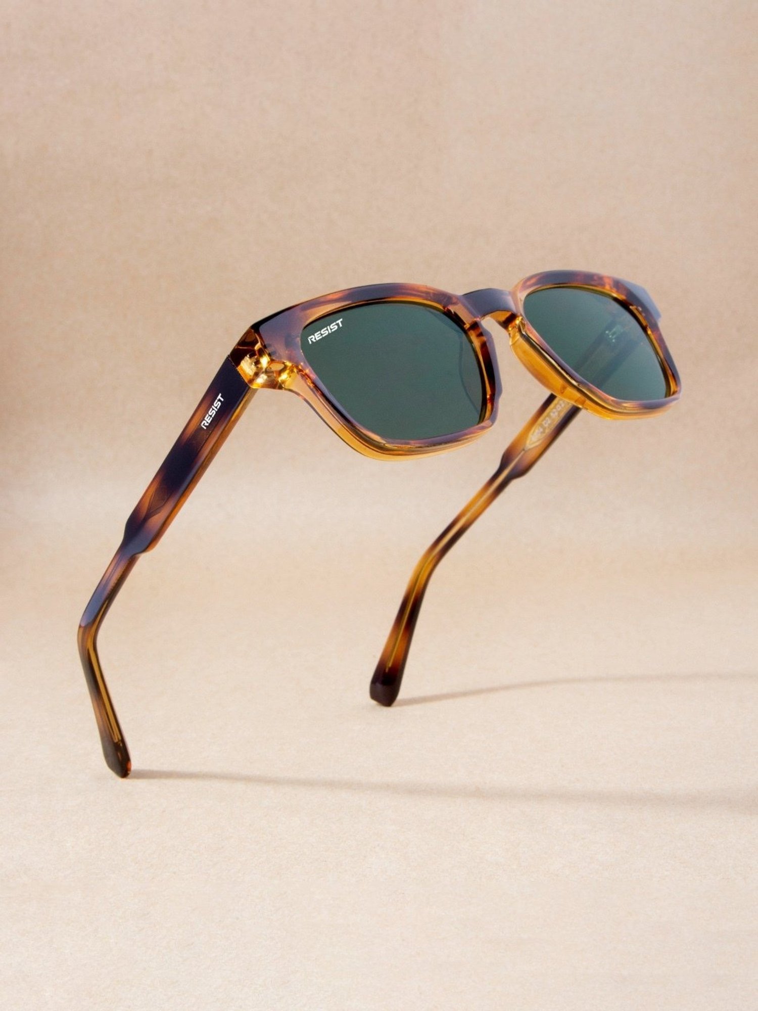 Resist Eyewear Brown Wayfarer uv protected Unisex Sunglasses